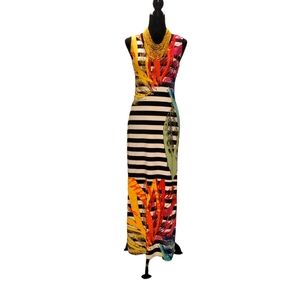 Chelsea & Theodore Maxi Dress Sz  Jeweltone colors